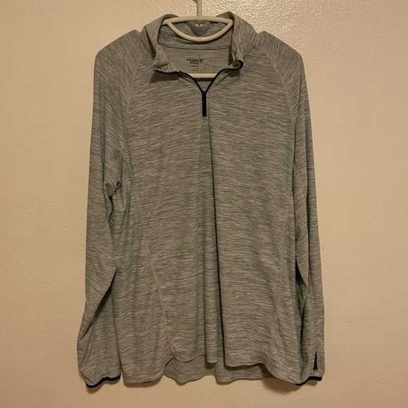 Old Navy Active Medium Grey Heather Size Large Breathe On Long Sleeve Pullover - Picture 2 of 8